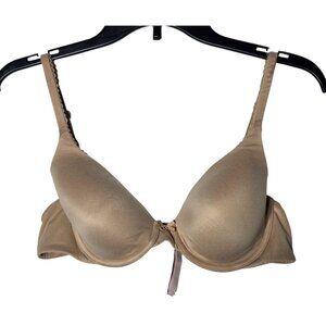 Victorias Secret Body Lined Perfect Coverage Bra Size 36B Nude Tan #1